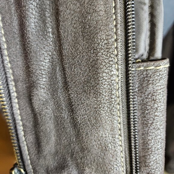 Men's Winter Leather Jacket With Detachable Under Vest And Collar Size XL Tag On - Picture 16 of 16